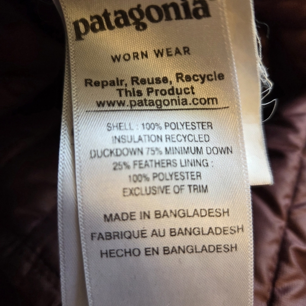 PATAGONIA Fiona Parka Puffer Jacket Dark Ruby Size Small - Picture 6 of 7